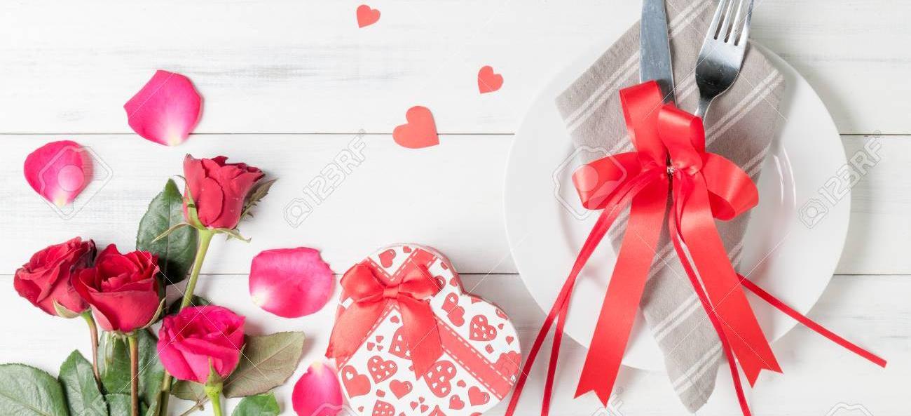 Сервировка стола на день святого Валентина