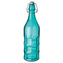 Бутылка с пробкой на застёжке синяя 1000мл