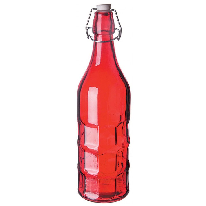 Бутылка с пробкой на застёжке красная 1000мл в аренду