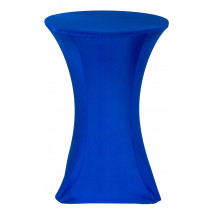 Скатерть стрейч синяя на стол коктельный 1,1*0,7м